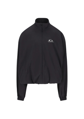 Balenciaga logo zip sweatshirt - Black