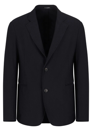 Emporio Armani 3D-patterned single-breasted blazer - Blue