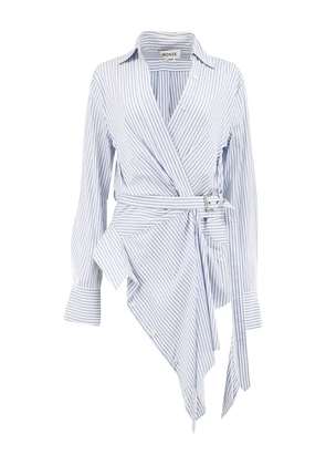 Monse draped-belted shirt - White