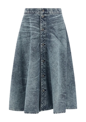 Diesel stone-washed denim skirt - Blue