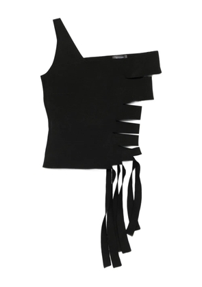 Mugler asymmetrical tank-top - Black