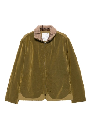 RANRA sherpa-collar zip-front jacket - Green