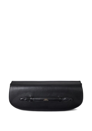 Polo Ralph Lauren Bellport leather curved clutch bag - Black