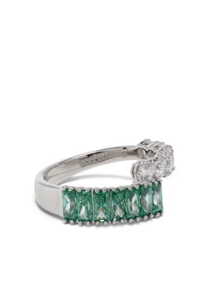 Swarovski Matrix emerald-zirconia ring - Silver