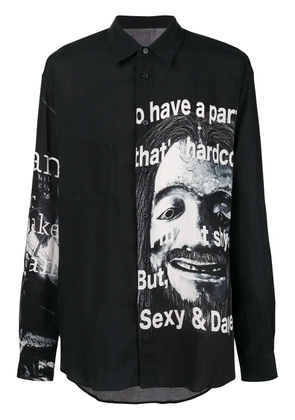 Yohji Yamamoto graphic print shirt - Black