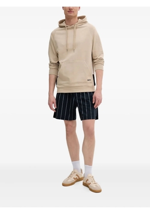 BOSS pinstripe drawstring shorts - Black