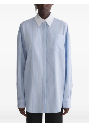 Mugler striped collared shirt - Blue