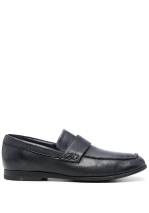 Moma pebbled-leather loafers - Blue