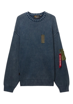 Alpha Industries pocket-patch crew-neck sweater - Blue