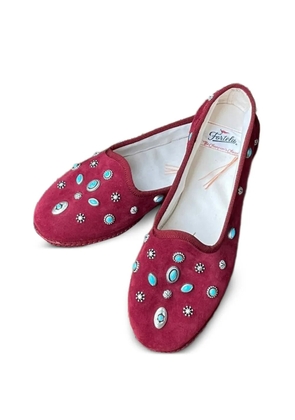 Fortela Friulane studded slippers - Red