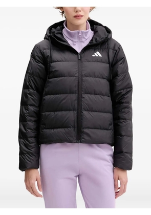 adidas logo-detail hooded jacket - Black