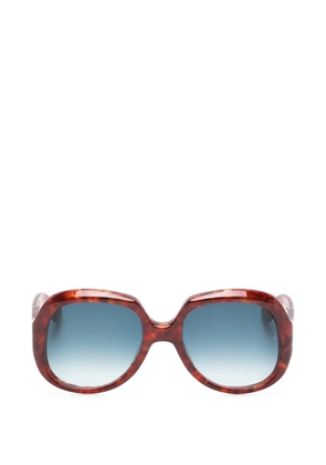 Jacques Marie Mage geometric-frame sunglasses - Brown