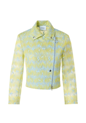 Akris Punto cropped biker jacket - Yellow