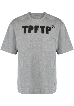 The Power For The People logo print short-sleeve T-shirt - Grey