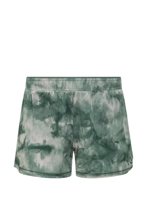 Y-3 aop running shorts - Green