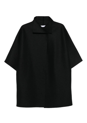 Harris Wharf London short-sleeve collared coat - Black