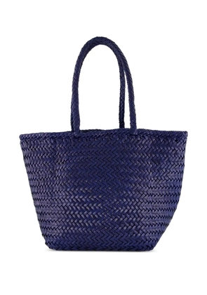 DRAGON DIFFUSION small Grace leather woven tote bag - Blue