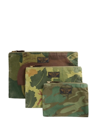 Ralph Lauren RRL camouflage zip pouch (pack of three) - Green