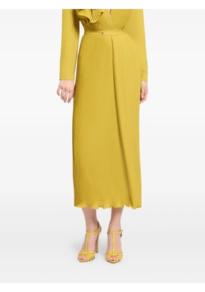 Elie Saab pleated chiffon skirt - Yellow