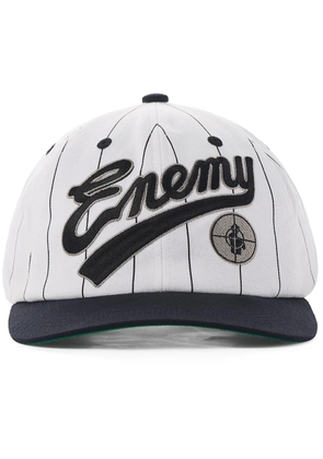 SAINT MXXXXXX x Public Enemy logo-appliqué cap - White