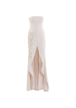 Saiid Kobeisy detachable-sleeves maxi dress - Neutrals