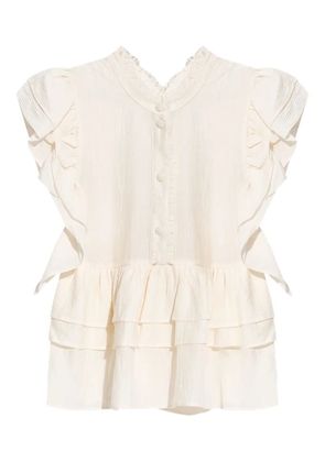 MUNTHE ruffled blouse - White