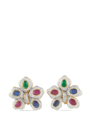 LB Exclusive Retro Flower diamond earrings - Gold