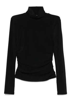 Patrizia Pepe turtleneck gathered-waist top - Black