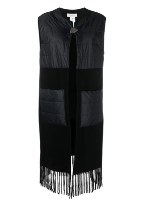 Fabiana Filippi fringed wool blend padded gilet - Black