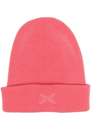 Barrie embroidered-logo knit beanie - Pink