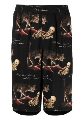 Endless Joy Dreamt motif-print Bermuda shorts - Black