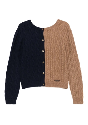 Moschino cable-knit cardigan - Brown