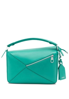 LOEWE Soft Puzzle geometric leather tote bag - Blue