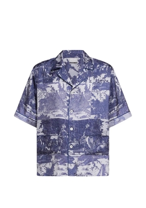 Pierre-Louis Mascia camp-collar shirt - Blue