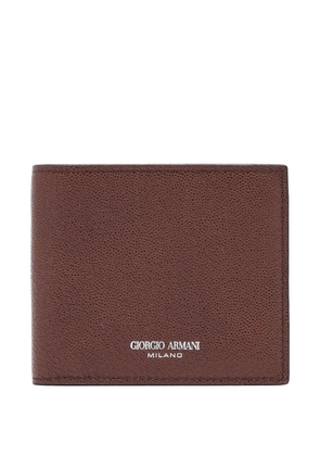 Giorgio Armani leather card holder - Brown