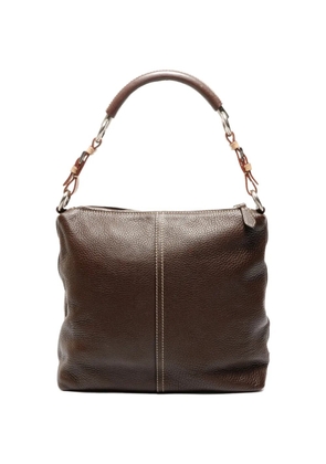 Prada Pre-Owned 2000s contrast-stitching shoulder bag - Brown