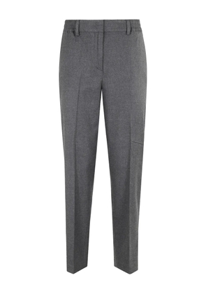 Seventy elastic-waistband pressed-crease trousers - Grey