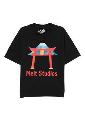 Melt graphic-print T-shirt - Black
