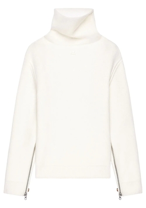 Courrèges oversized mock-neck sweater - Neutrals