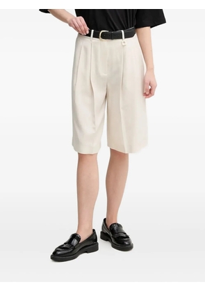Joop! pleated-front logo shorts - Neutrals