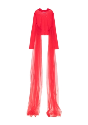 Alchemy semi-sheer top - RED