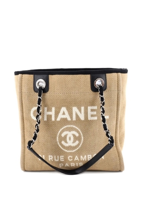 CHANEL Pre-Owned North South Deauville Canvas Small tote bag - Neutrals