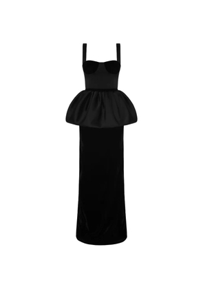 MATTERS STORE Audrey peplum maxi dress - Black