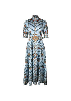 Borgo De Nor Marni ruffled floral midi dress - Blue