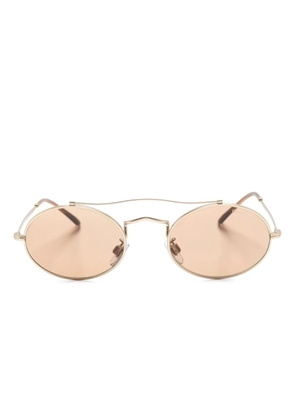 Giorgio Armani matte round-frame sunglasses - Gold
