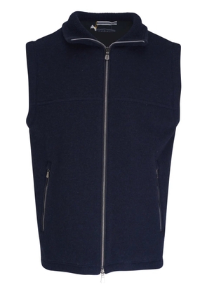 Fedeli zip-down vest - Blue