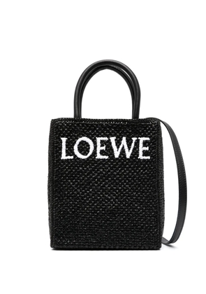 LOEWE A5 raffia tote bag - Black