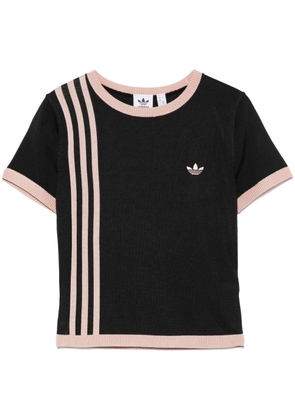 adidas knitted 3-Stripes T-shirt - Black