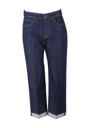 Liviana Conti folded-cuffs denim jeans - Blue