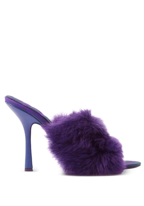 Burberry Minnie 115mm shearling mules - Purple